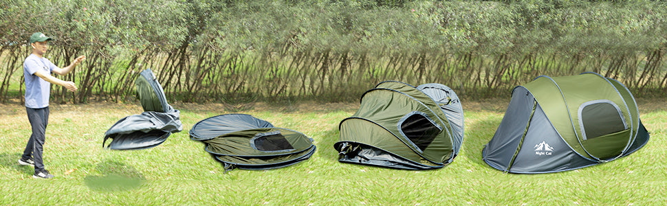 ⛺ Night Cat Pop-Up Tent for 2 ⚡ Instant Setup – Waterproof, Hassle-Free Shelter!