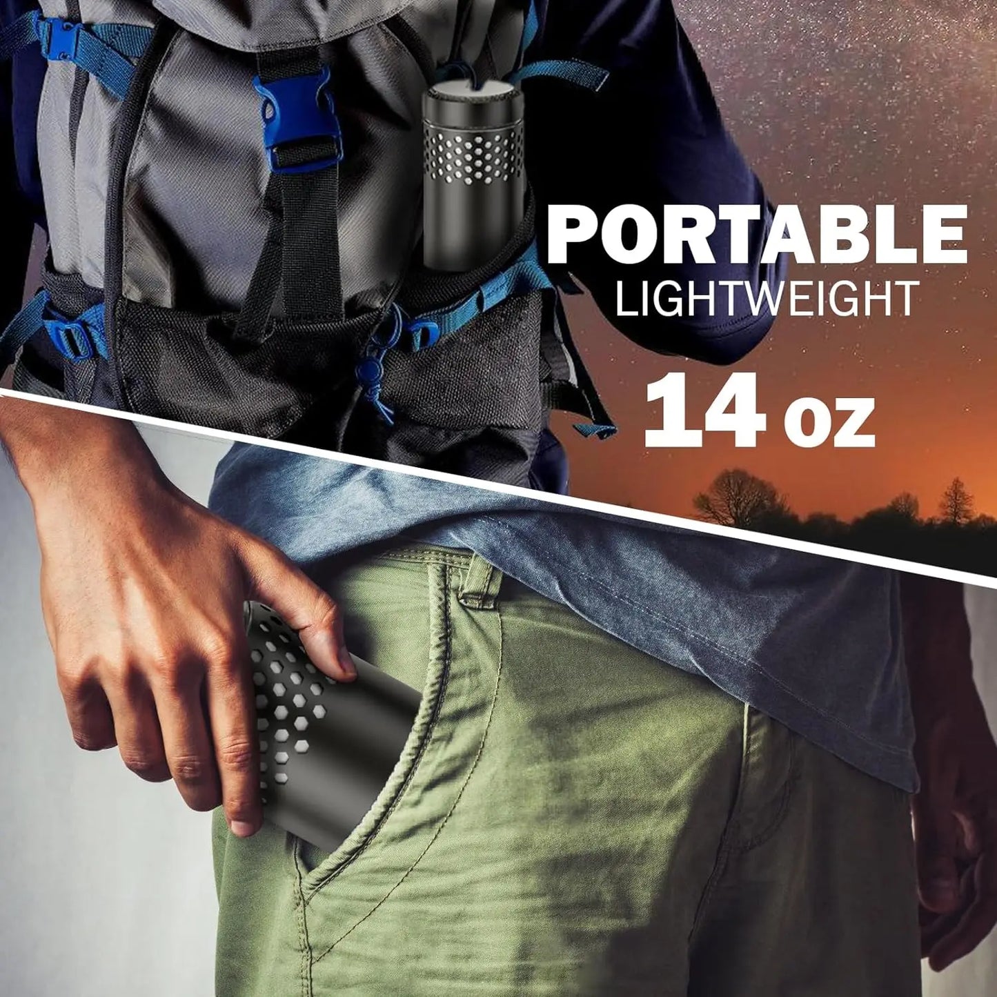 Telescopic 10000mAh USB Rechargeable LED Camping Light with Magnet & Tripod Base