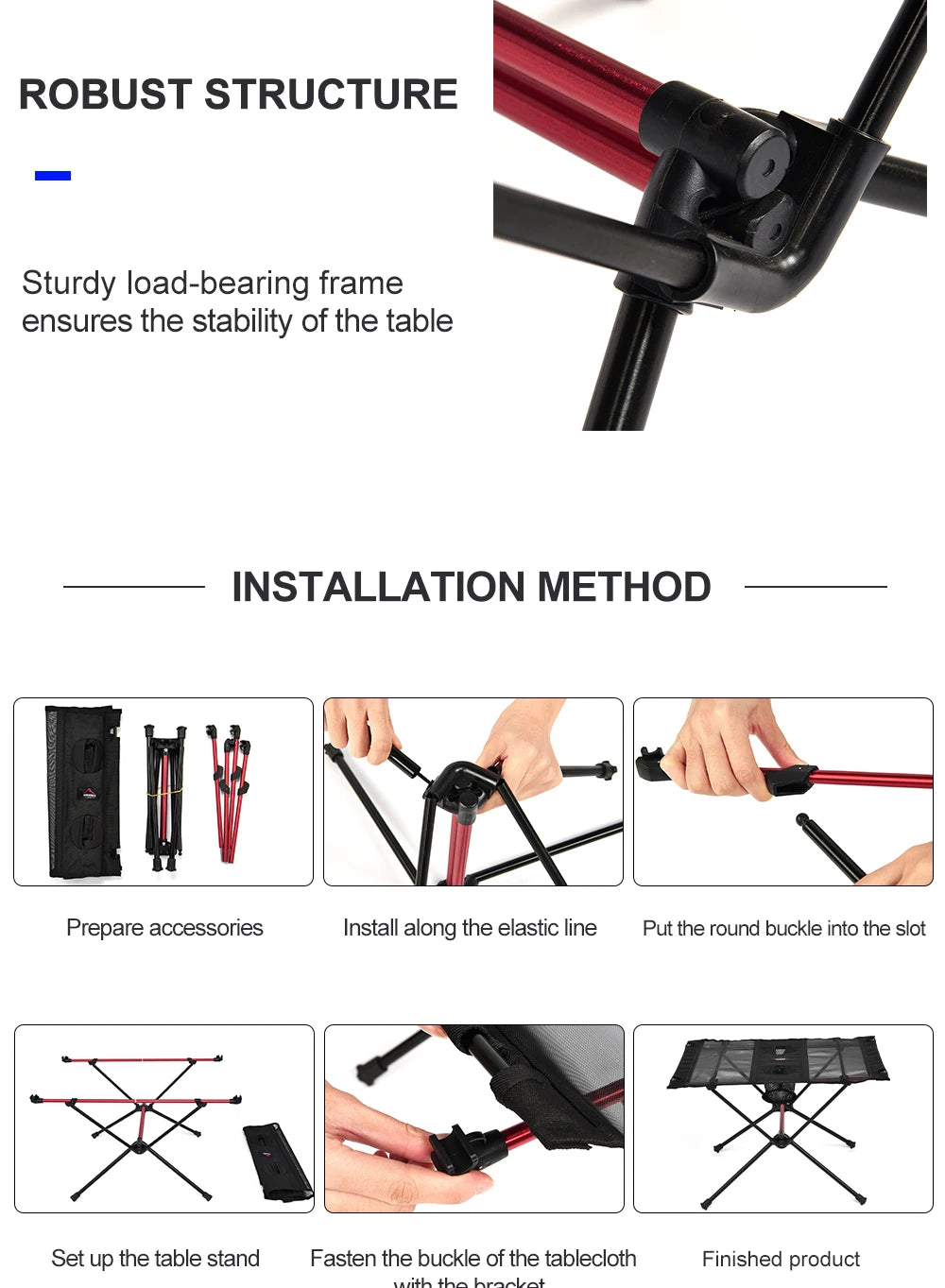 "Widesea Portable Folding Camping Table – Perfect for Outdoor Dining, Travel, Picnics, and Fishing Trips"