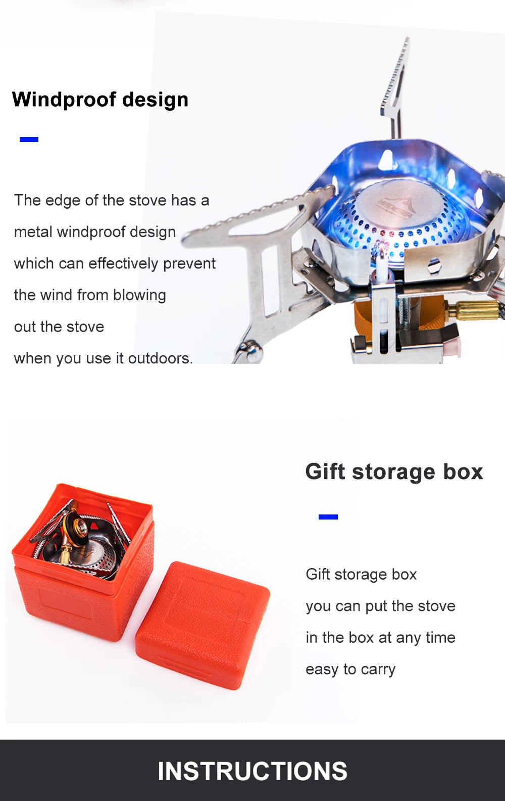 🔥 Widesea Windproof Gas Burner 💨 Rugged Flame Power for Camps, Treks & Survival