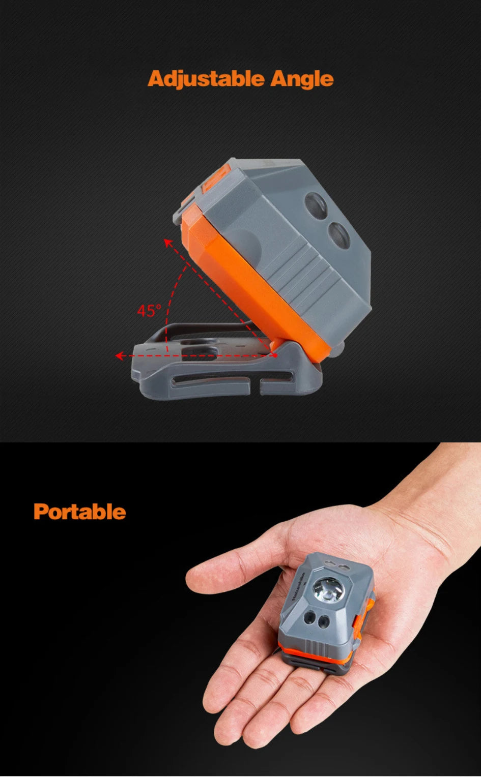 Naturehike LED Headlamp, USB Rechargeable for Camping & Fishing