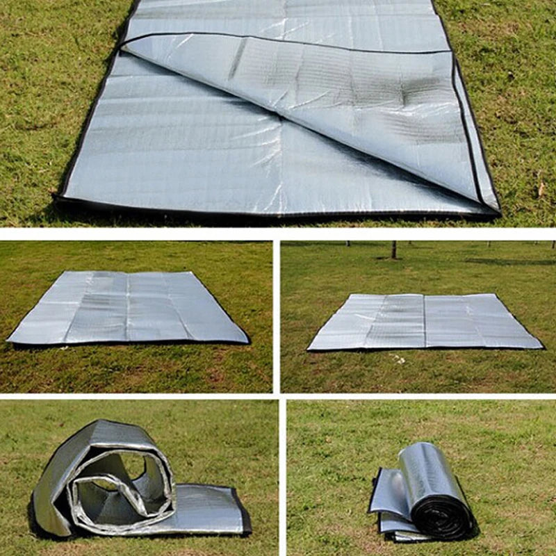 Thermal Camping Mat – Foam & Foil Insulation, Reflective Heat Sleeping Pad & Tent Footprint