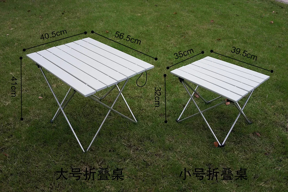 Small Ultralight Portable Folding Table Alloy Camping Picnic Table 39x35cm