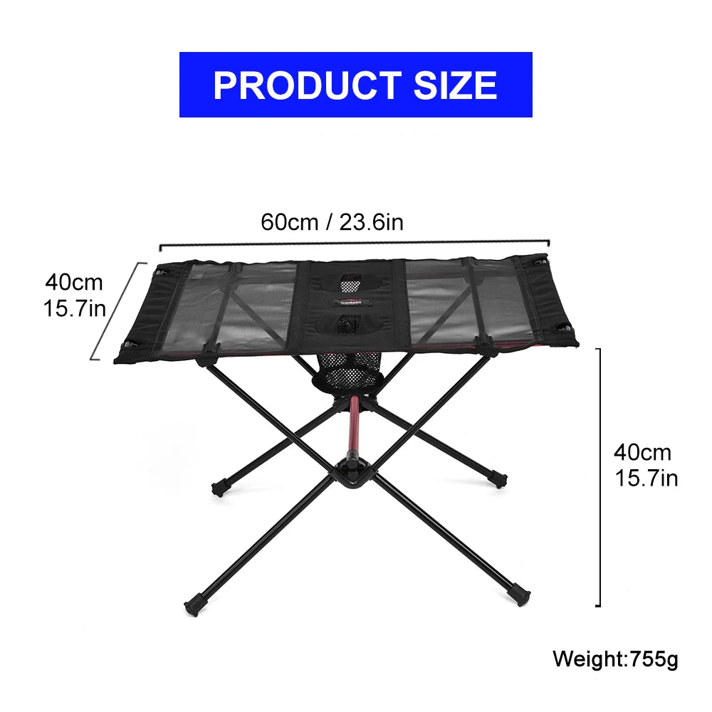 "Widesea Portable Folding Camping Table – Perfect for Outdoor Dining, Travel, Picnics, and Fishing Trips"