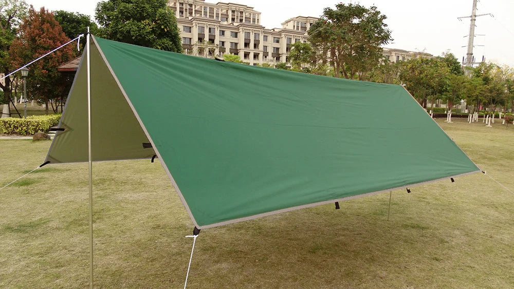 Waterproof Tactical Tent Tarp - 19 Hang Points, Lightweight Camping Sun Shelter