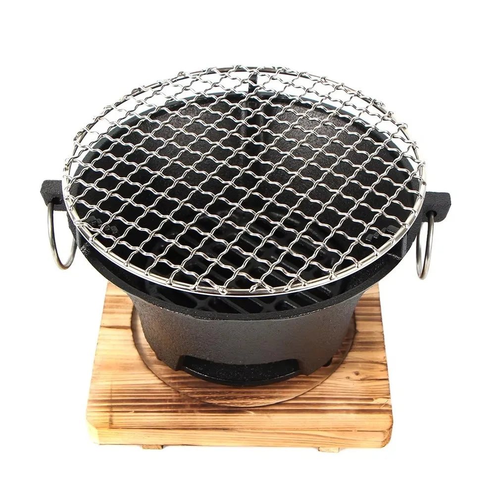 š² Cast Iron BBQ Stove ā Korean/Japanese Style š„ Charcoal, Alcohol & Fire Pit Ready for Home or Camp