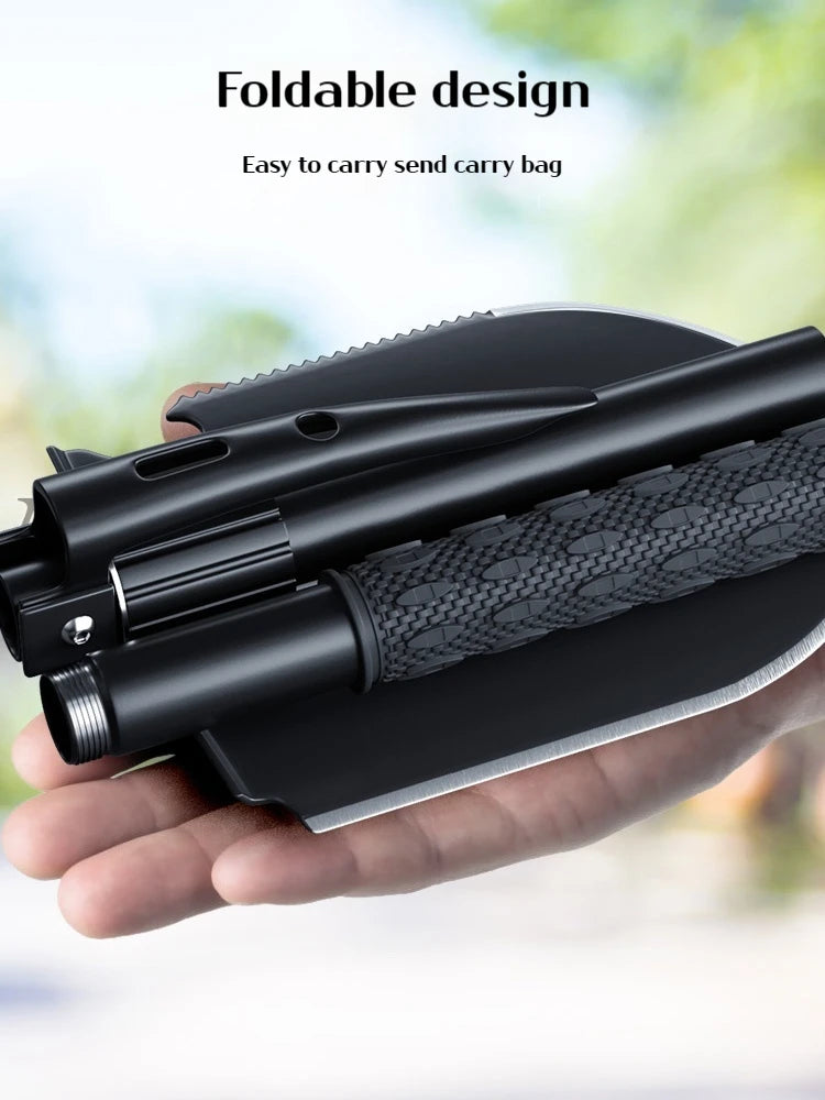 3-in-1 Camping Shovel: Shovel, Pickaxe & Hoe