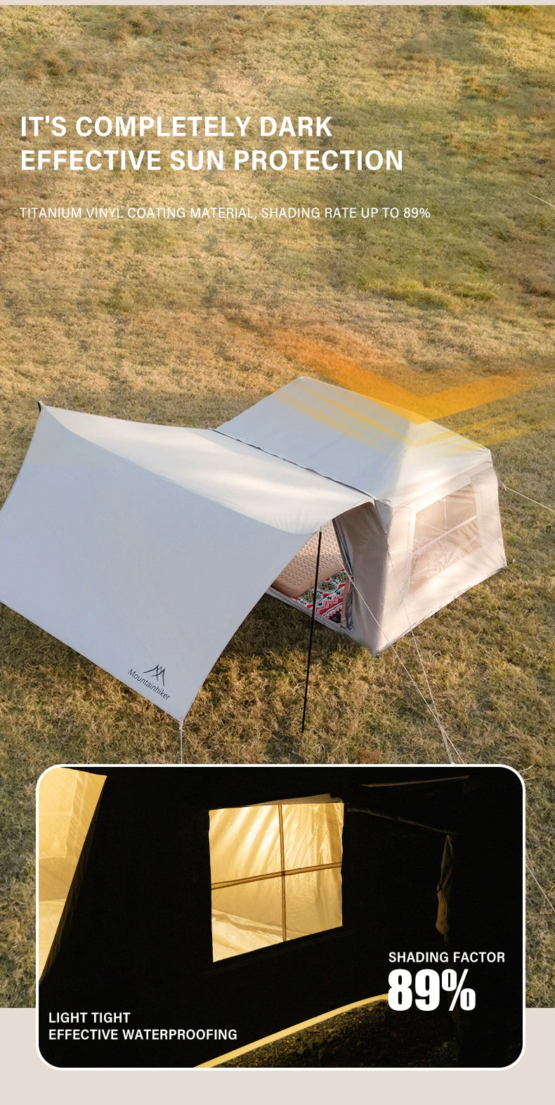 โบ 3โ4 Person Pop-Up Family Tent ๐ Waterproof โข Anti-UV โข Fast Setup for Beach or Camp