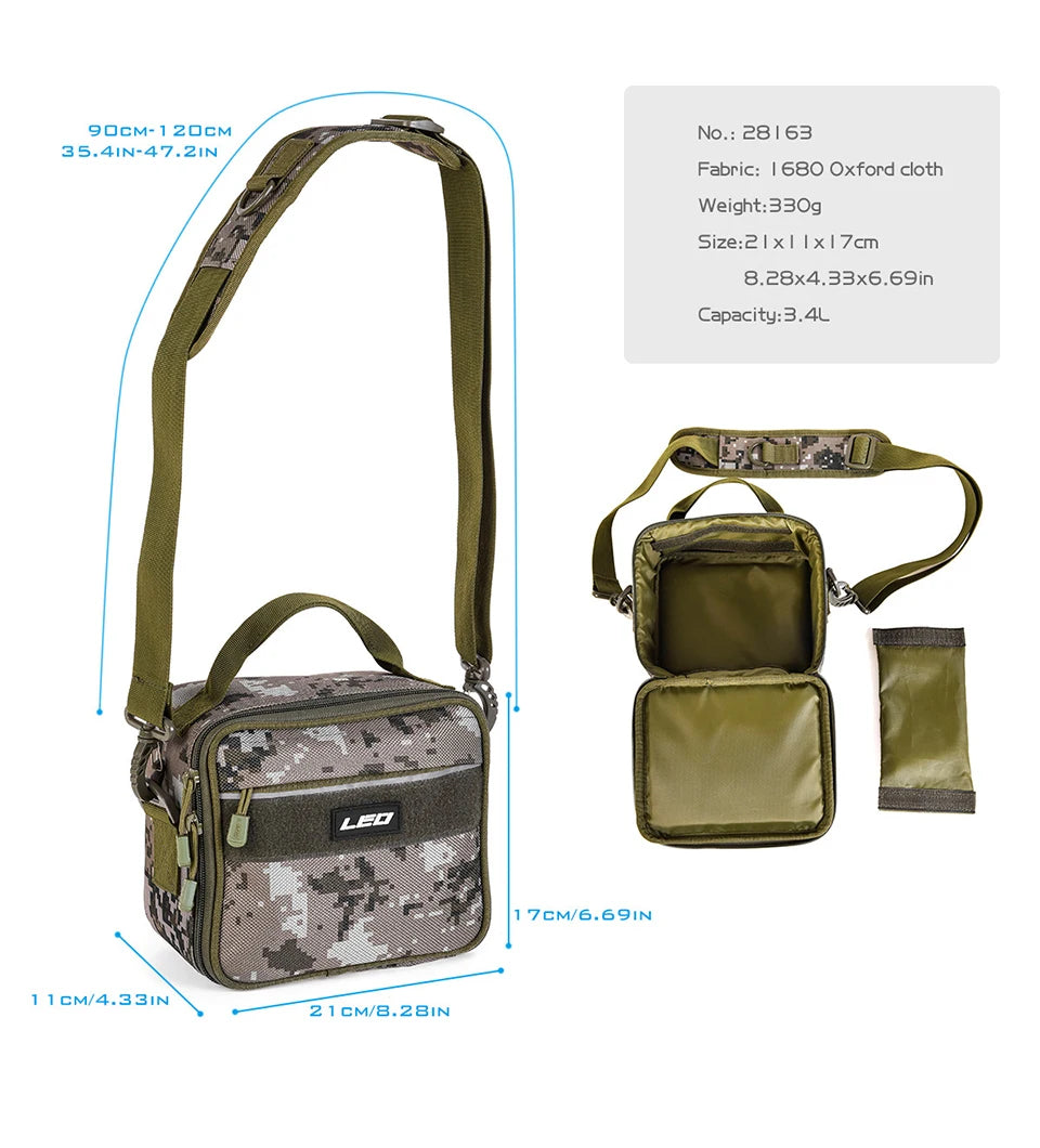 "Multi-Function Fishing Bag – Shoulder, Crossbody, or Waist Pack | Water-Resistant, Lightweight, and Spacious with Adjustable Strap | Large & Mini Sizes"