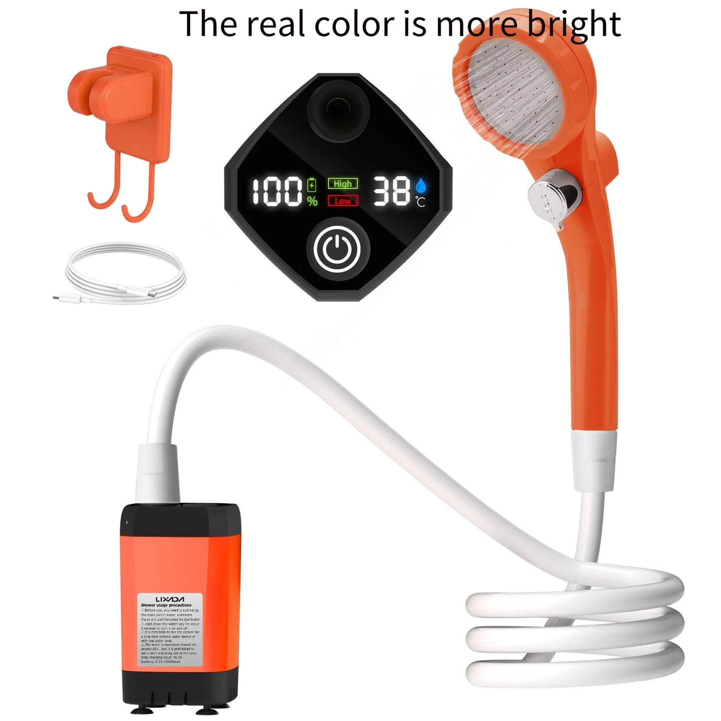 ๐ฟ Smart Camping Shower Kit โ 6000mAh Power ๐ Digital Display โข Adjustable Flow โข Outdoor Ready
