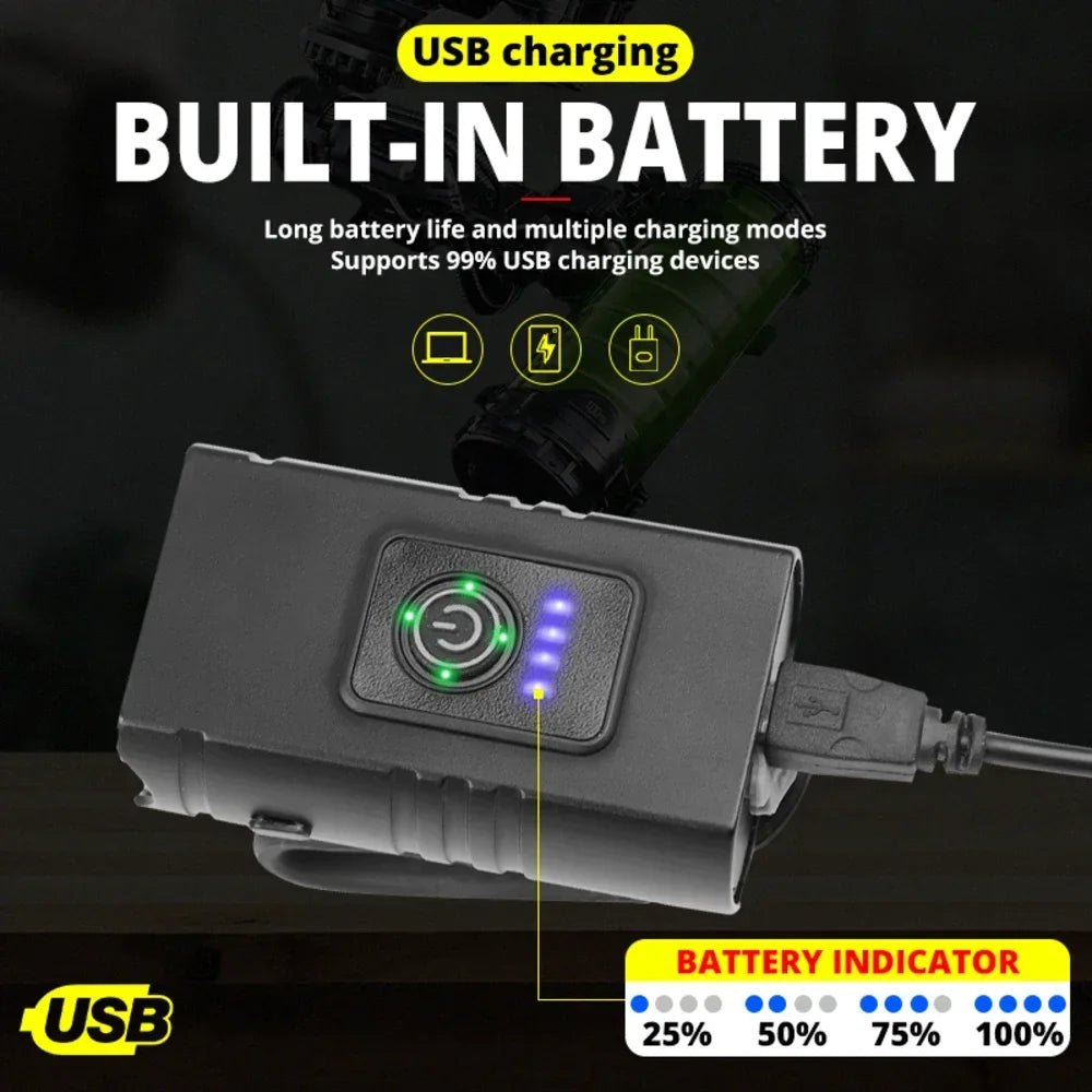 Bright Bicycle Rechargeable Light T6 Front LED