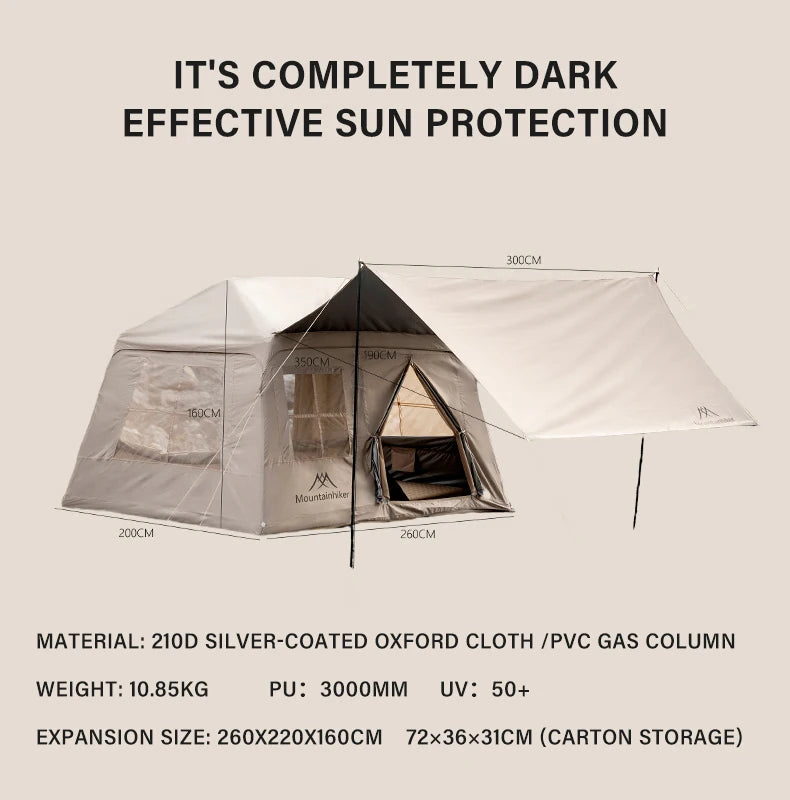 โบ 3โ4 Person Pop-Up Family Tent ๐ Waterproof โข Anti-UV โข Fast Setup for Beach or Camp