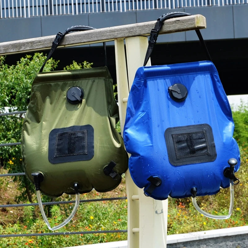 Sun-Powered Camp Shower โ 20/40L Portable Splash & Spray Bag with Easy-Flow Head ๐๐ฟ