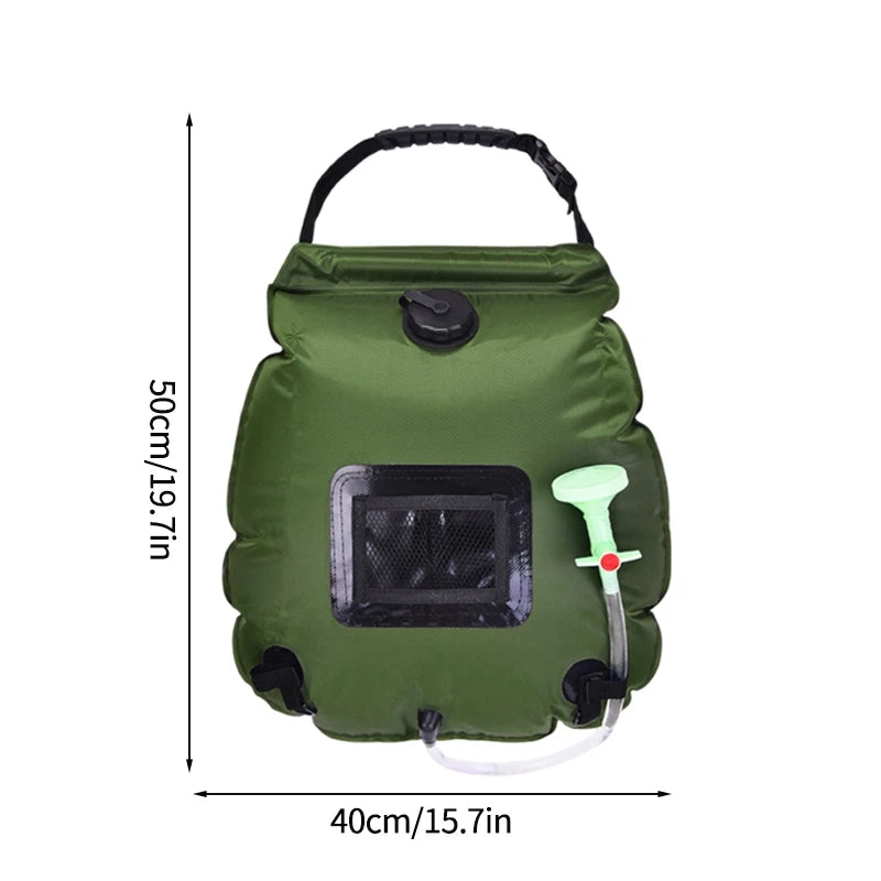 Sun-Powered Camp Shower โ 20/40L Portable Splash & Spray Bag with Easy-Flow Head ๐๐ฟ