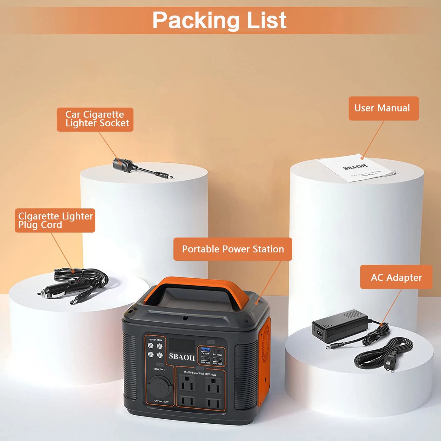 š 300W Portable Power Station ā 296Wh āļø Solar-Ready ⢠Quick Charge ⢠AC/DC + LED Light