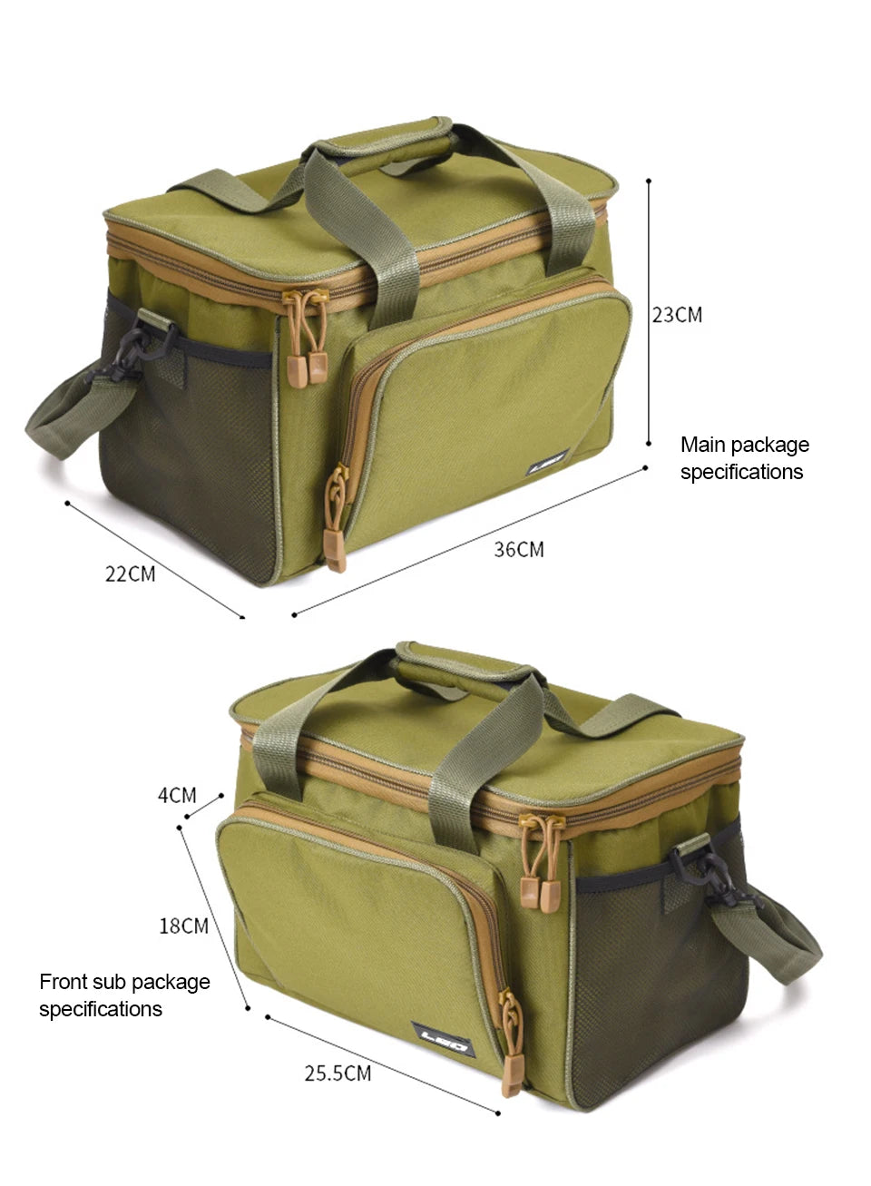 "Multi-Function Fishing Bag – Shoulder, Crossbody, or Waist Pack | Water-Resistant, Lightweight, and Spacious with Adjustable Strap | Large & Mini Sizes"