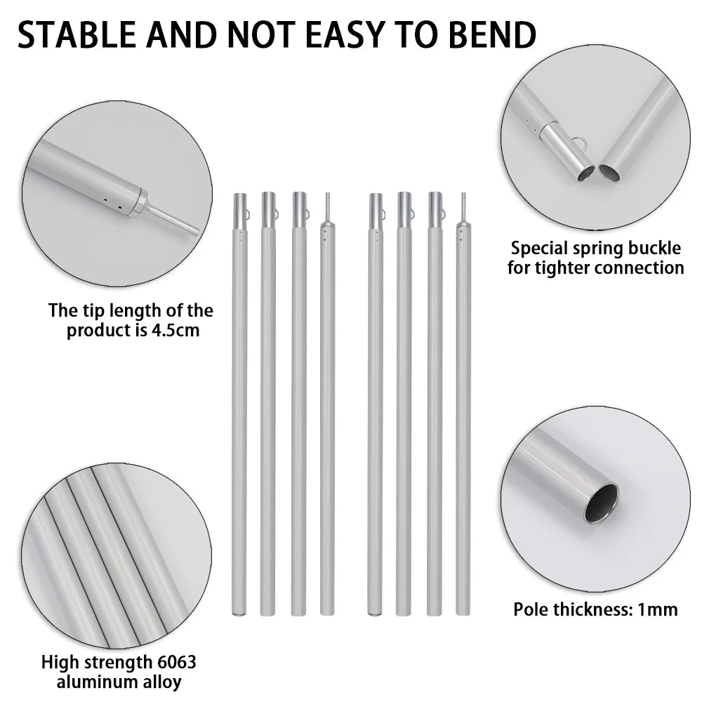 Waterproof Tactical Tent Tarp - 19 Hang Points, Lightweight Camping Sun Shelter