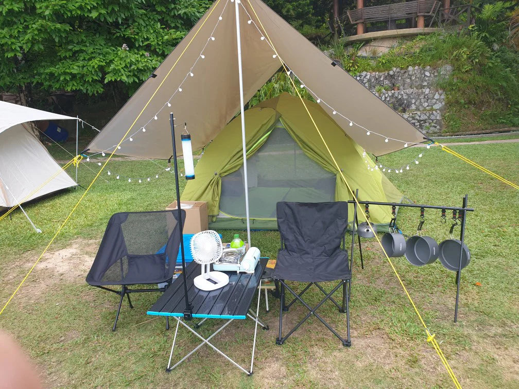 Waterproof Tactical Tent Tarp - 19 Hang Points, Lightweight Camping Sun Shelter