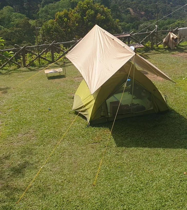 Waterproof Tactical Tent Tarp - 19 Hang Points, Lightweight Camping Sun Shelter