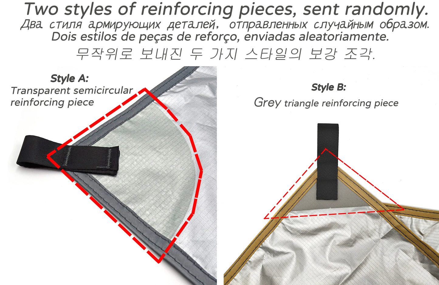 Waterproof Tactical Tent Tarp - 19 Hang Points, Lightweight Camping Sun Shelter