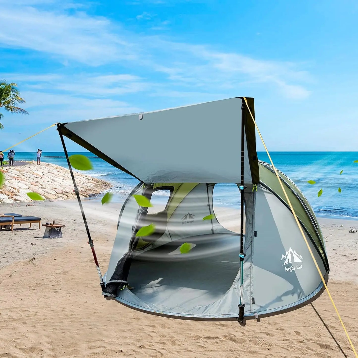 ⛺ Night Cat Pop-Up Tent for 2 ⚡ Instant Setup – Waterproof, Hassle-Free Shelter!