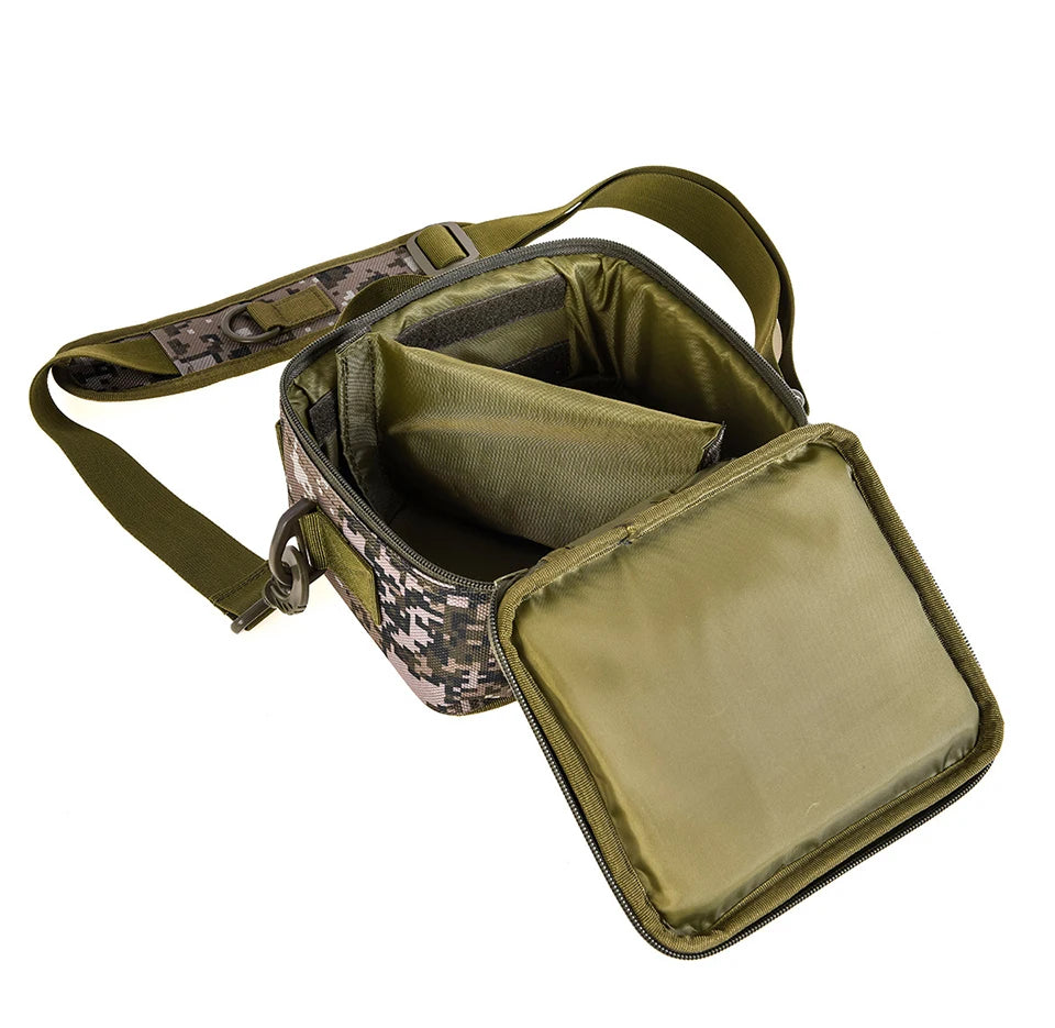 "Multi-Function Fishing Bag – Shoulder, Crossbody, or Waist Pack | Water-Resistant, Lightweight, and Spacious with Adjustable Strap | Large & Mini Sizes"