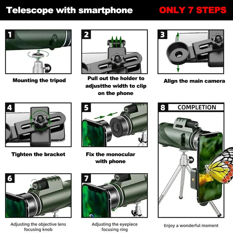 🔭 ULTRA ZOOM 80x100 HD TELESCOPE 🔍 – COMPACT POWER FOR OUTDOOR ADVENTURE!