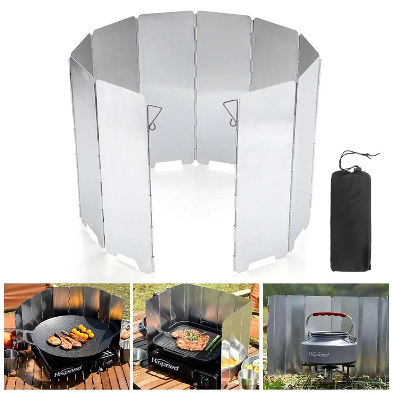 Foldable Aluminum Outdoor Stove Wind Shield