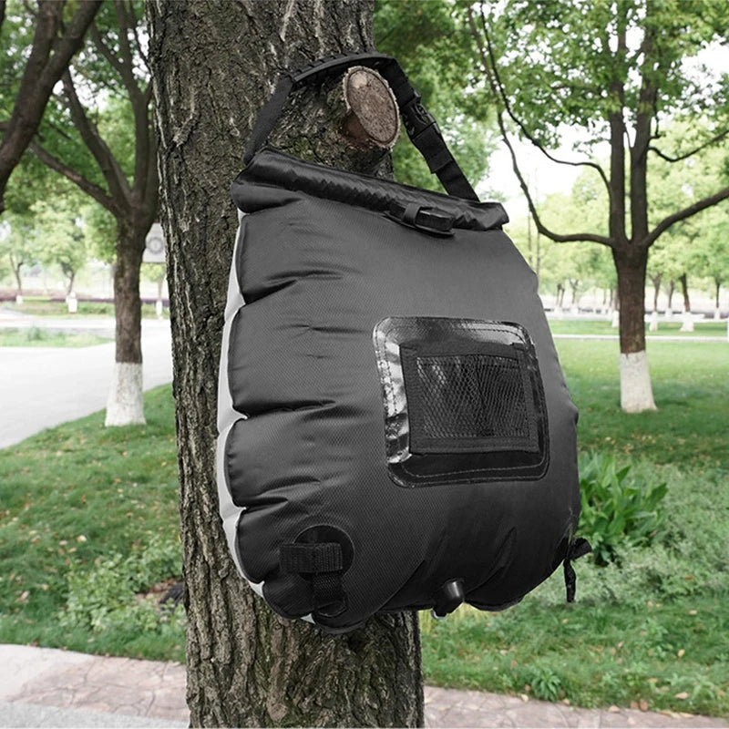 Sun-Powered Camp Shower โ 20/40L Portable Splash & Spray Bag with Easy-Flow Head ๐๐ฟ