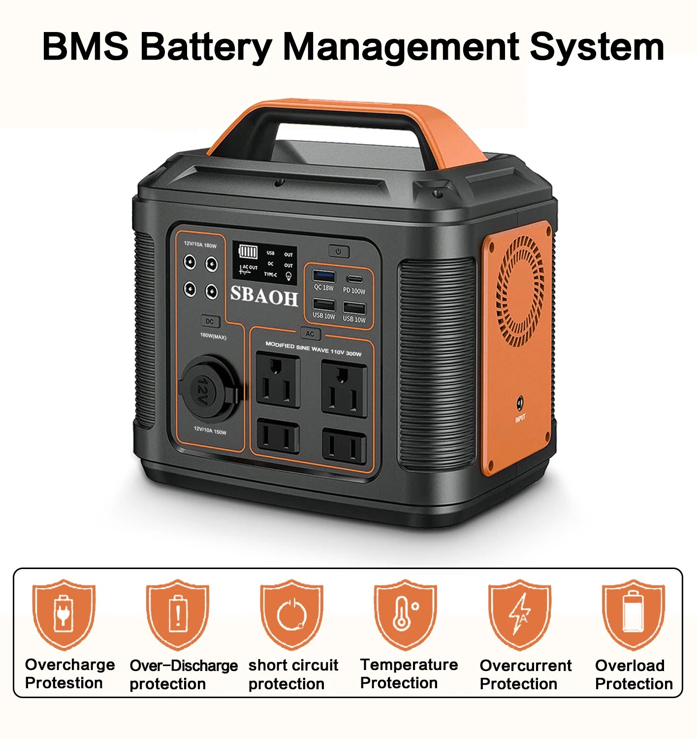 š 300W Portable Power Station ā 296Wh āļø Solar-Ready ⢠Quick Charge ⢠AC/DC + LED Light
