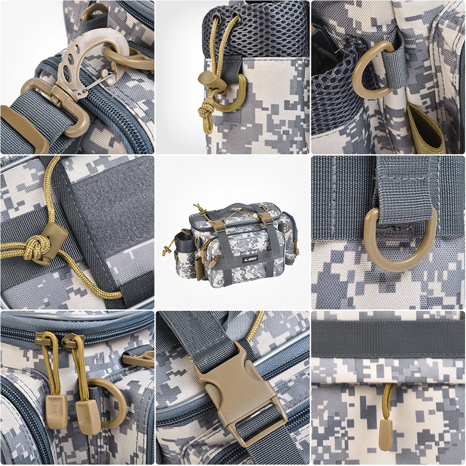 "Multi-Function Fishing Bag – Shoulder, Crossbody, or Waist Pack | Water-Resistant, Lightweight, and Spacious with Adjustable Strap | Large & Mini Sizes"