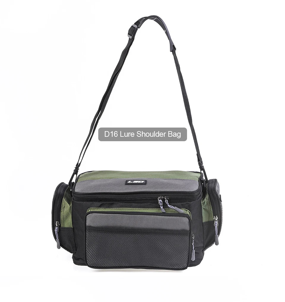 "Multi-Function Fishing Bag – Shoulder, Crossbody, or Waist Pack | Water-Resistant, Lightweight, and Spacious with Adjustable Strap | Large & Mini Sizes"