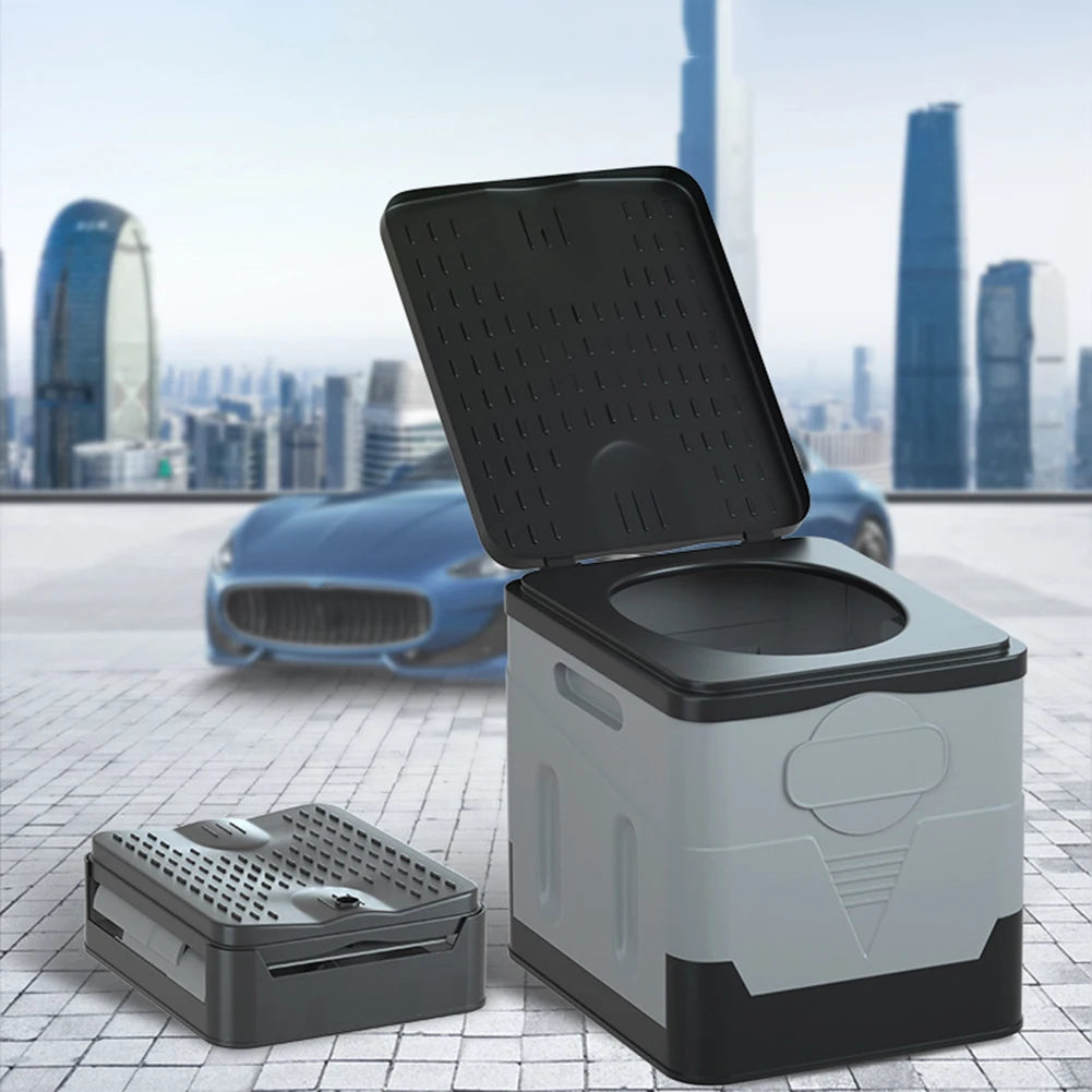 "Portable Folding Travel Toilet – Collapsible, Odor-Free, Outdoor & Car-Ready"