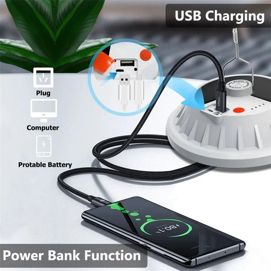 🔦 120LED Solar Camping Light 🌞 Ultra-Bright • Rechargeable • Adventure-Ready