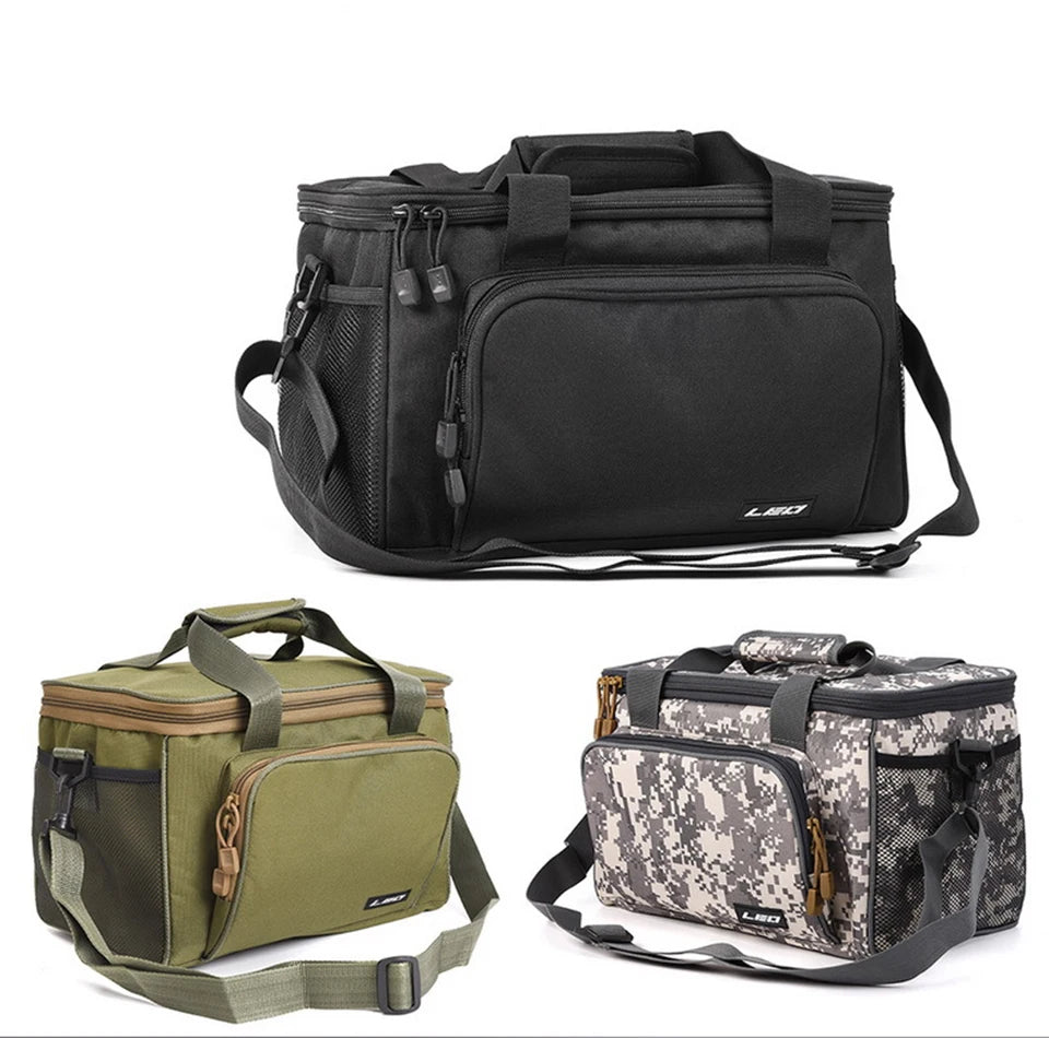 "Multi-Function Fishing Bag – Shoulder, Crossbody, or Waist Pack | Water-Resistant, Lightweight, and Spacious with Adjustable Strap | Large & Mini Sizes"