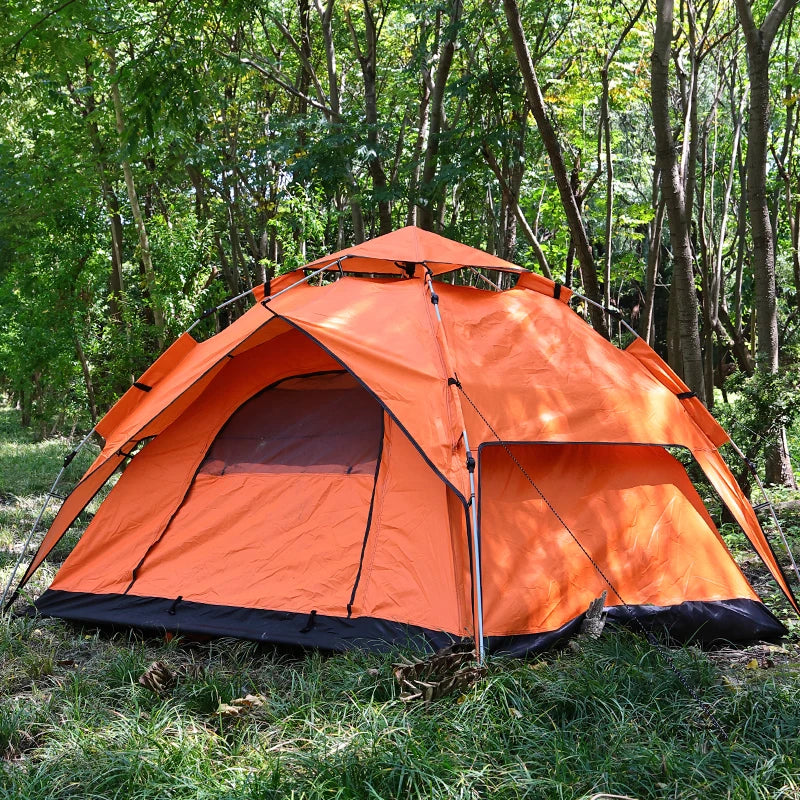 🌄 OUTDOORMASTER DOUBLE-LAYER CAMPING TENT 🌄 Waterproof ✅ Foldable ✅ All-Season Ready 🏕️