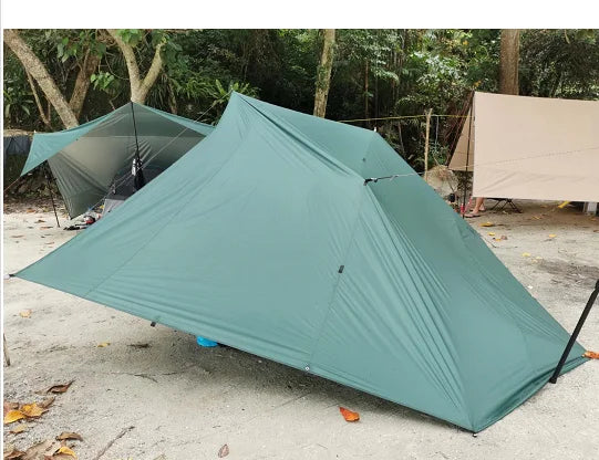 Waterproof Tactical Tent Tarp - 19 Hang Points, Lightweight Camping Sun Shelter