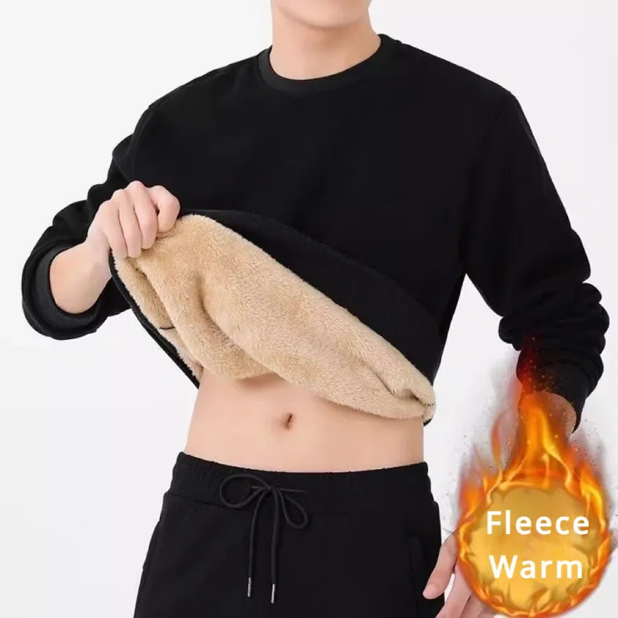 🧥 MEN'S WINTER FLEECE PULLOVER – SUPER WARM & COZY ❄️🔥