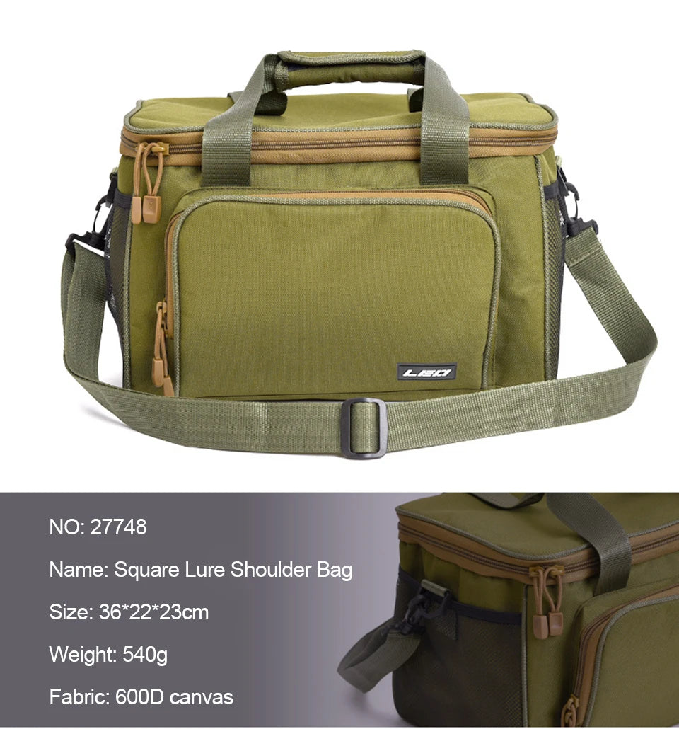 "Multi-Function Fishing Bag – Shoulder, Crossbody, or Waist Pack | Water-Resistant, Lightweight, and Spacious with Adjustable Strap | Large & Mini Sizes"