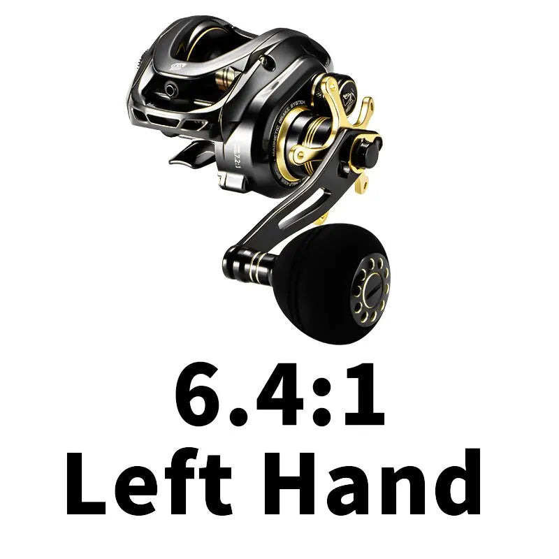 Soloking GKA300 Baitcasting Reel ā 9.5KG Drag, 10 Bearings, 6.4:1 Gear Ratio, Drag Clicker, Single Power Handle