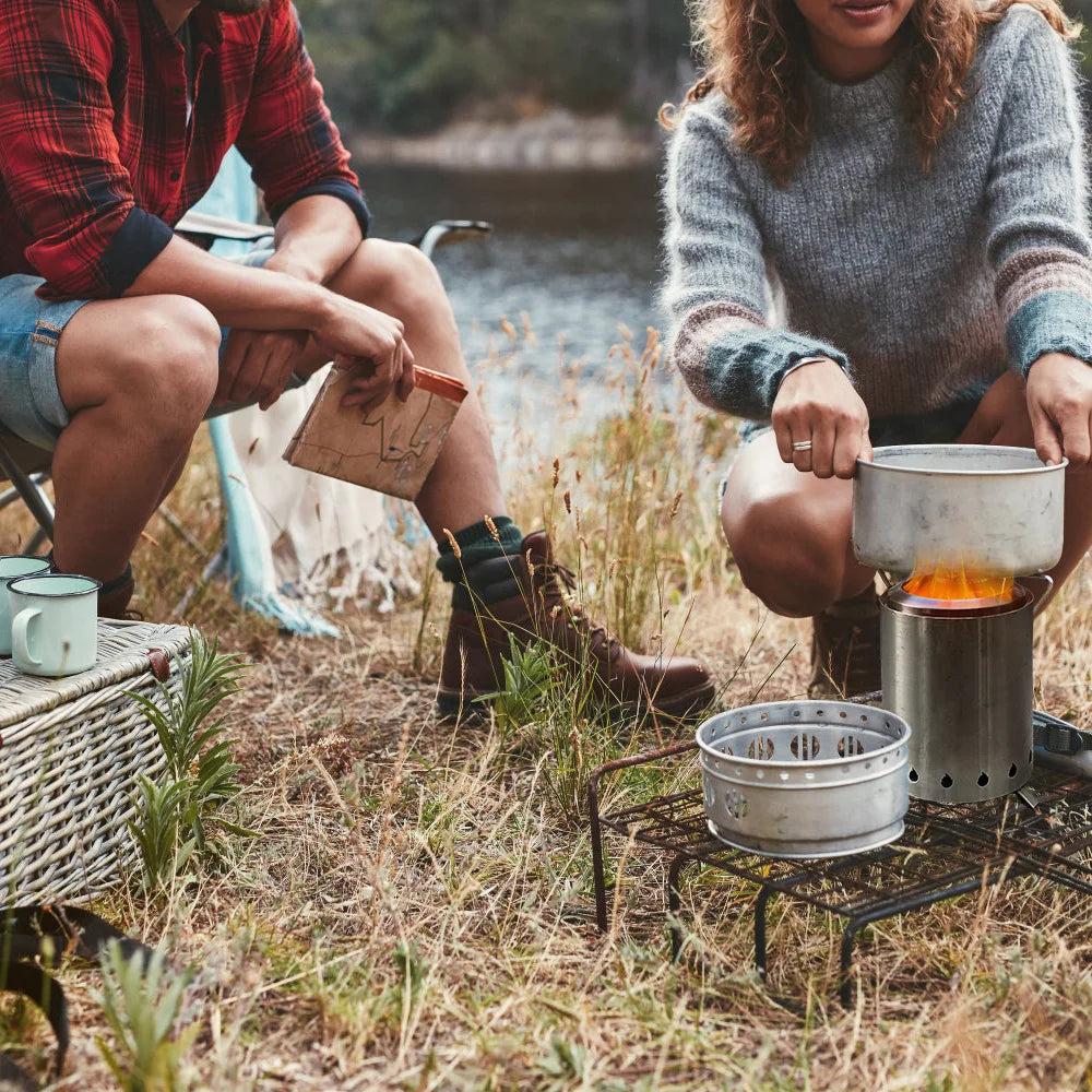 "Multi-Fuel Smokeless Wood Stove β Compact, Portable & Ready for Adventure!"