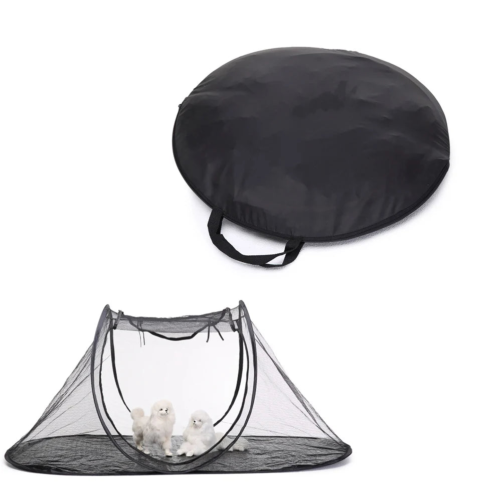 Enclosure Tent for your fur baby / Pet Tent 1 Pc w/ Black Detachable Mesh Cloth
