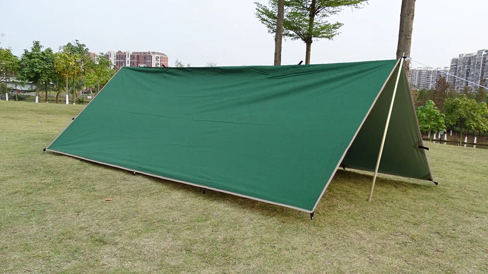 Waterproof Tactical Tent Tarp - 19 Hang Points, Lightweight Camping Sun Shelter