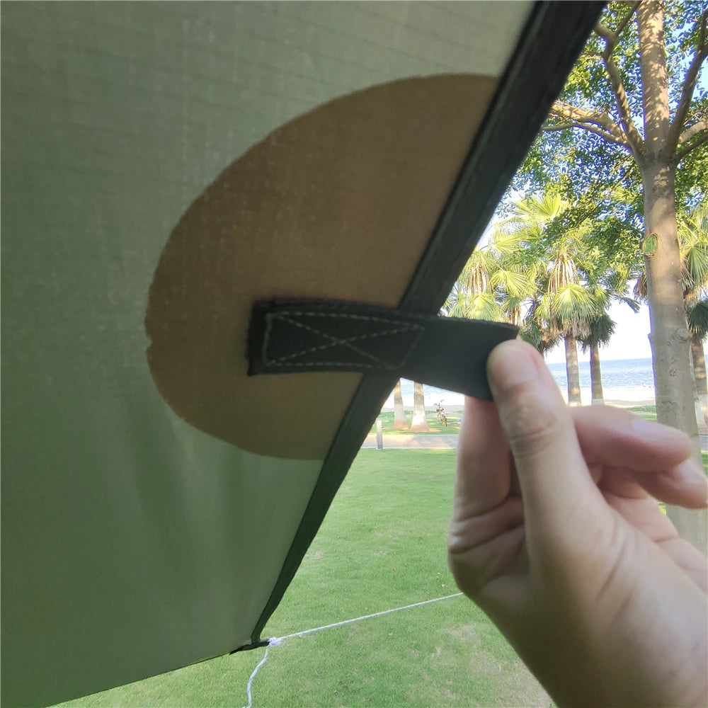 Waterproof Tactical Tent Tarp - 19 Hang Points, Lightweight Camping Sun Shelter