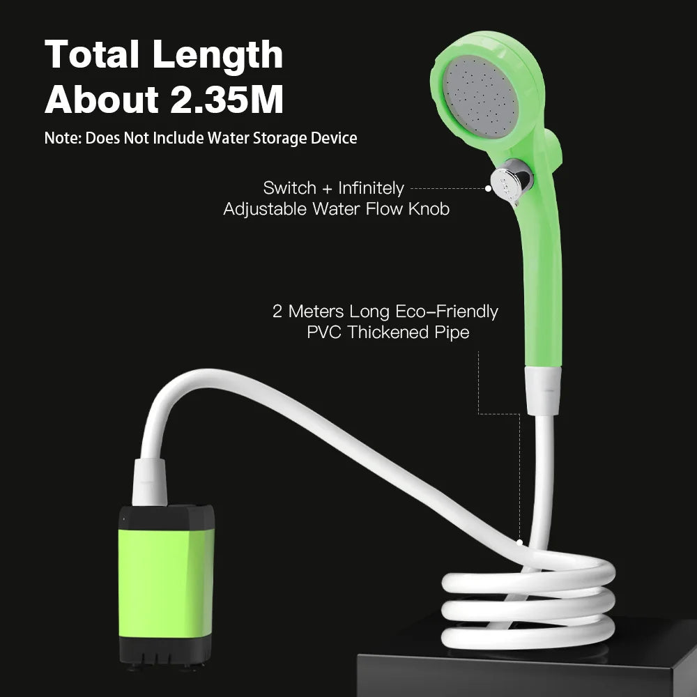 ๐ฟ Smart Camping Shower Kit โ 6000mAh Power ๐ Digital Display โข Adjustable Flow โข Outdoor Ready
