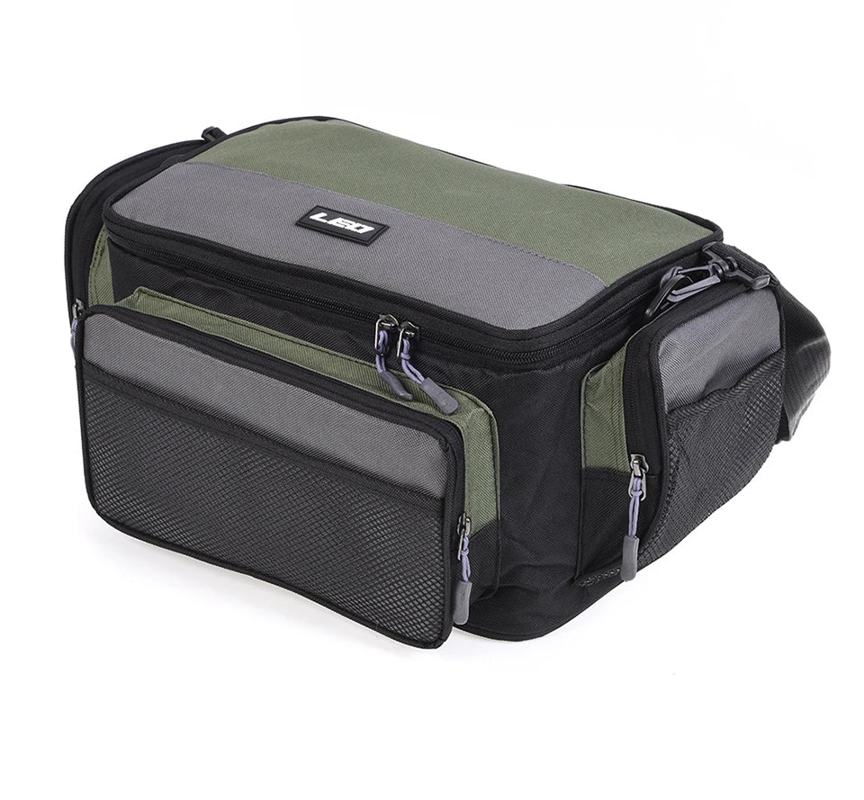 "Multi-Function Fishing Bag – Shoulder, Crossbody, or Waist Pack | Water-Resistant, Lightweight, and Spacious with Adjustable Strap | Large & Mini Sizes"