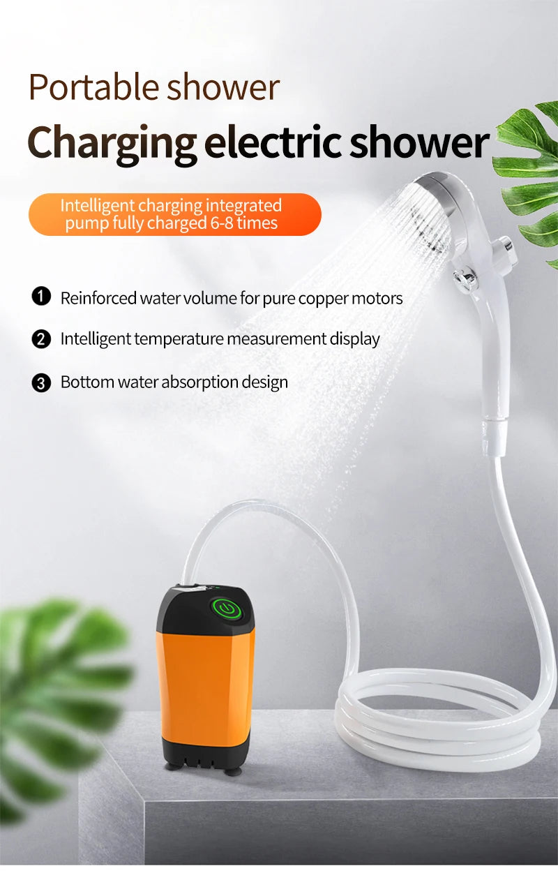 ๐ฟ Portable USB Shower Pump ๐ Rechargeable โข Waterproof โข Outdoor Ready