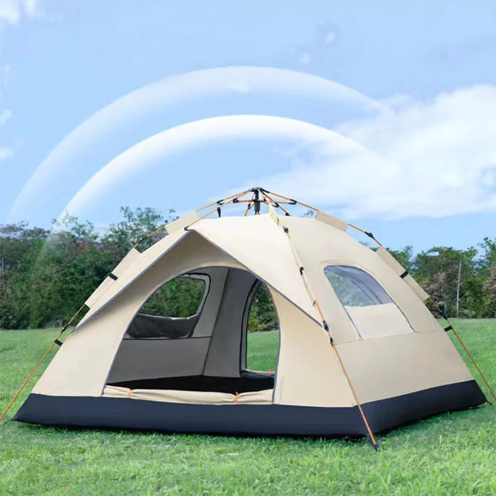 ⛺⚡ QUICK‑OPEN CAMPING TENT 🚗 Dual Doors • 2 Windows • Road‑Trip Ready