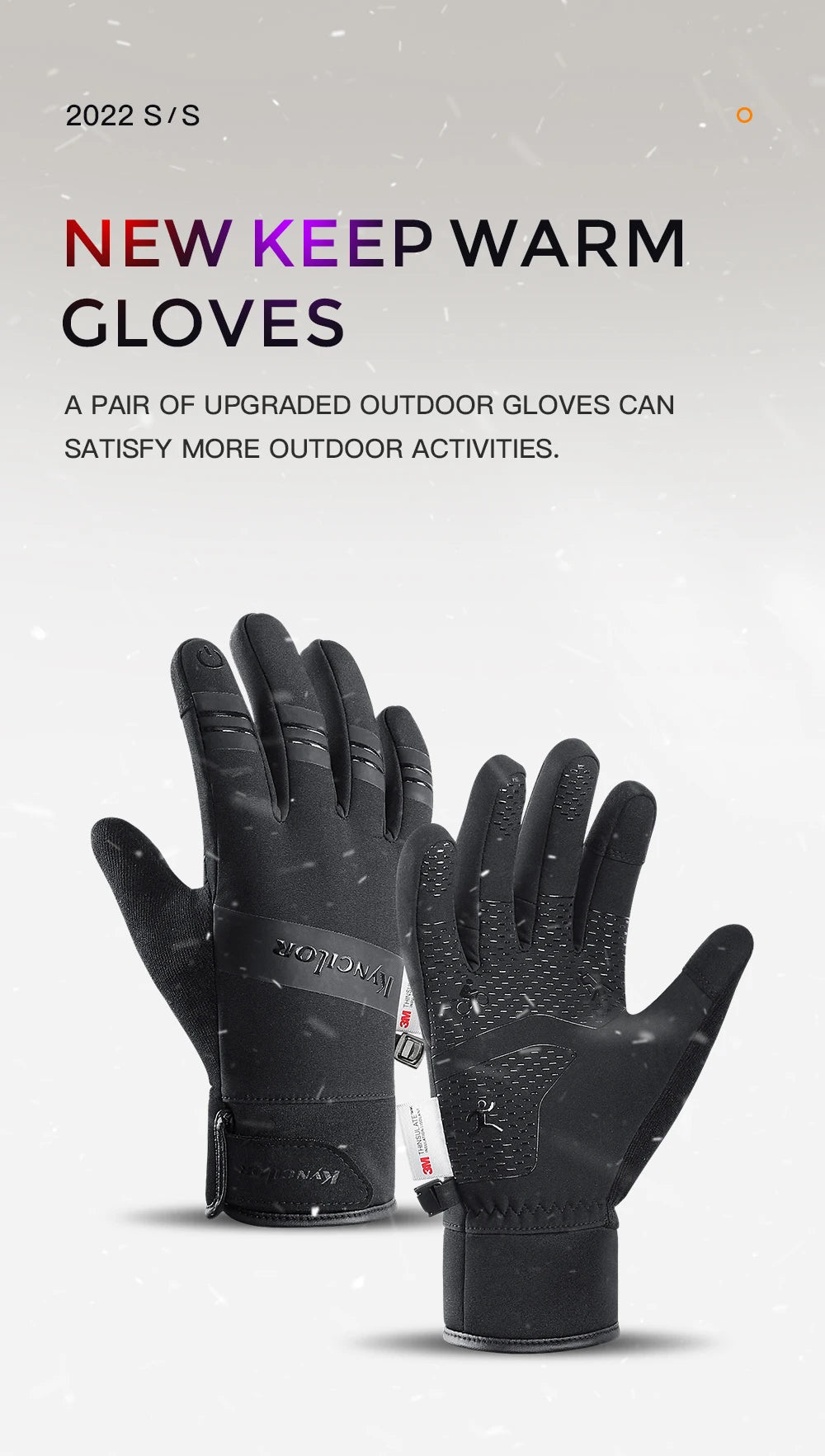 3M Winter Gloves - Waterproof, Warm, With Touchscreen capabilities for Cycling, Skiing, and The Outdoor enthusiast