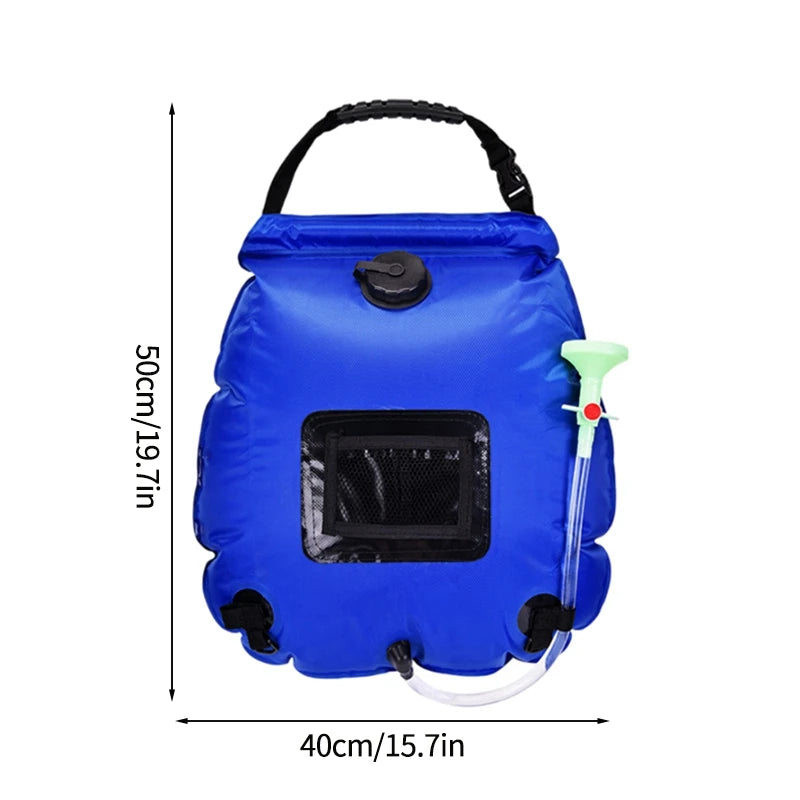 Sun-Powered Camp Shower โ 20/40L Portable Splash & Spray Bag with Easy-Flow Head ๐๐ฟ